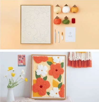 „Bright Blossoms“ Punch Needle Set